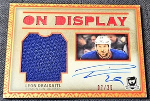 2022-23 UD The Cup On Display /25 Auto Jersey Red Leon Draisaitl Patch #ODA-LD - Picture 1 of 2