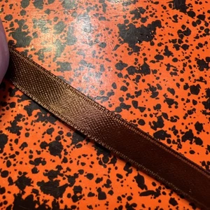 Brown Double Face Satin Ribbon 3/8 inch wide x 8 yards Nylon Sewing Crafts NOS - Picture 1 of 2