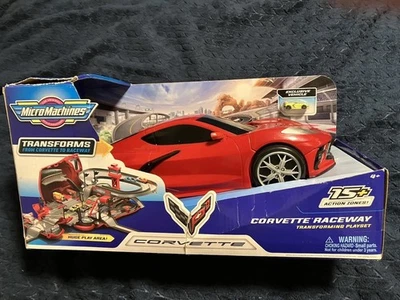 Micro Machines Corvette Raceway Transforming Corvette into Raceway Playset NRFB - Image 1 of 4