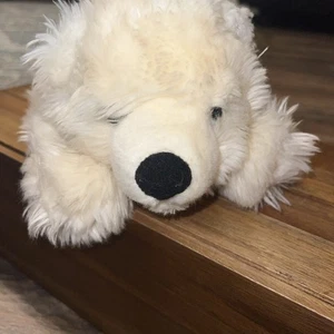 Vintage Aurora 2005 Hand Puppet Slushy Polar Bear Plush Toy 14” Cream - Picture 1 of 8