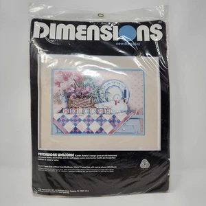 Vtg 1988 Sealed Dimensions Patchwork Welcome Goose 2346 Needlepoint Kit 14"x10" - Picture 1 of 9