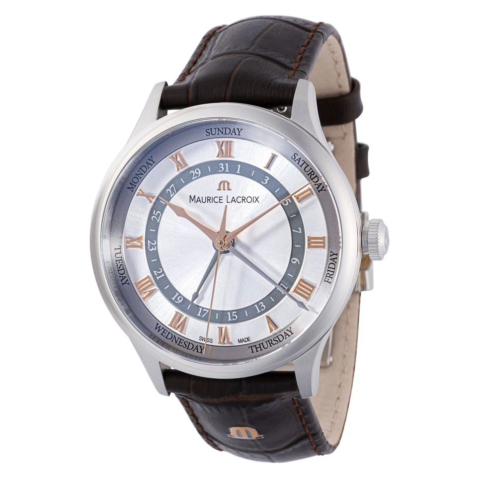 Relógio automático Maurice Lacroix Masterpiece MP6507-SS001-110 ponteiros de data do dia 40mm - Imagem 1 de 2