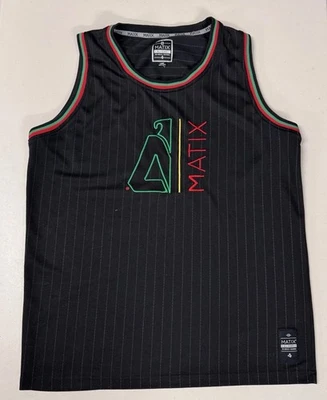 MATIX Skateboard All-Scars Jersey Top Shirt Men's LARGE Black Rasta Sleeveless - Image 1 of 4