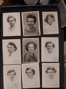 Paper Craft Photography Ephemera 1950s High School Portraits Lot - Picture 1 of 1
