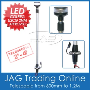 LED 2-4FT TELESCOPIC Plug-in Navigation Stern/Anchor/Boat/Yacht/Nav/Marine Light - Picture 1 of 2