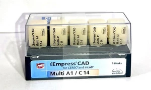 IPS Empress CAD Multi-Chromacti Blocks 5/Pkg -Ivoclar - SHADE A1 - Picture 1 of 2