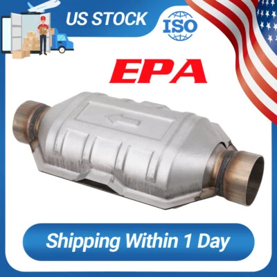1x Catalytic Converter 2.5" 2 1/2" Pipe for Chevrolet GMC Universal up to 5.9L  - Imagem 1 de 4