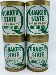 Oldtimer Öldosen Konvolut Quäker State Metall Tankstelle KFZ 4 Dosen - Bild 1 von 11