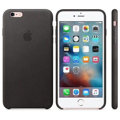 Genuine Official Apple iPhone 6 Plus / 6S Plus Black Leather Case - Image 1 of 3