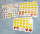 Navigators Foil & Yellow Smiley Face Emoji & Red Hearts 1.25" Stickers 13 Card