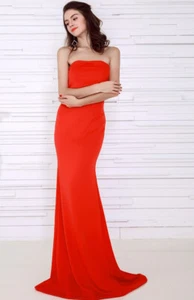 Red Strapless Gown - Picture 1 of 4