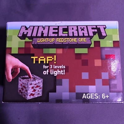 Minecraft 2014 Think Geek Mojang Light Up Redstone Ore 3 Light Levels FAST SHIP - Image 1 of 4