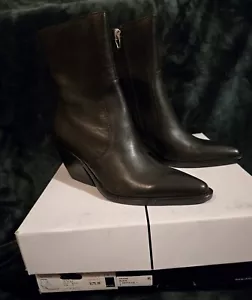 Neu im Karton Dolce Vita Vikram schwarze Damen-Lederstiefel Größe 6 Einzelhandel 175 $ - Bild 1 von 13