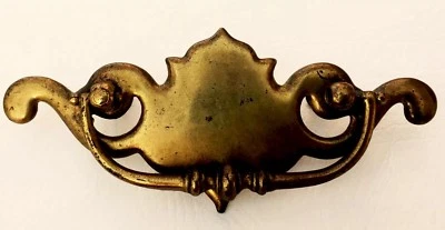 Латунный антикварный винтажный комод чиппендейл выдвижной ящик фурнитура 3 дюйма в центре - Изображение 1 из 4