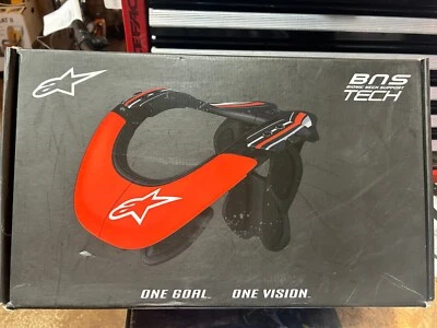 Alpinestars BNS Tech Carbon Neck Support XS/M - Anthracite/Red/White - Image 1 of 3