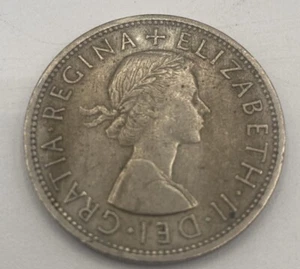 VEREINIGTES KÖNIGREICH 🇬🇧 HALF (1/2) CROWN COIN 1954 (QUEEN ELIZABETH II) - Bild 1 von 4