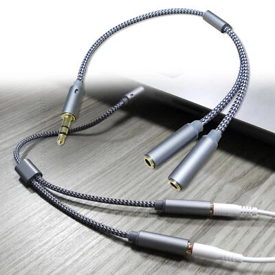 M/F 3.5mm Headphone Splitter Earphone Adapter 1 Male to 2 Female Jack Y Split  - Image 1 of 4