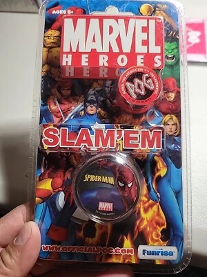 MARVEL HEROES SPIDER-MAN POG SLAMMER IN PACKAGE BY POG/FUNRISE 2006 POG SLAM EM  - Image 1 of 4