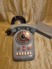 telefono vintage da centralino in bachelite azzurro, disco, Ts,7609 anni 60