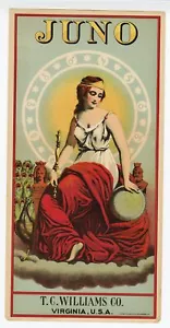 JUNO Caddy Crate Label || T.C. Williams Co., Virginia, Antique - Picture 1 of 1