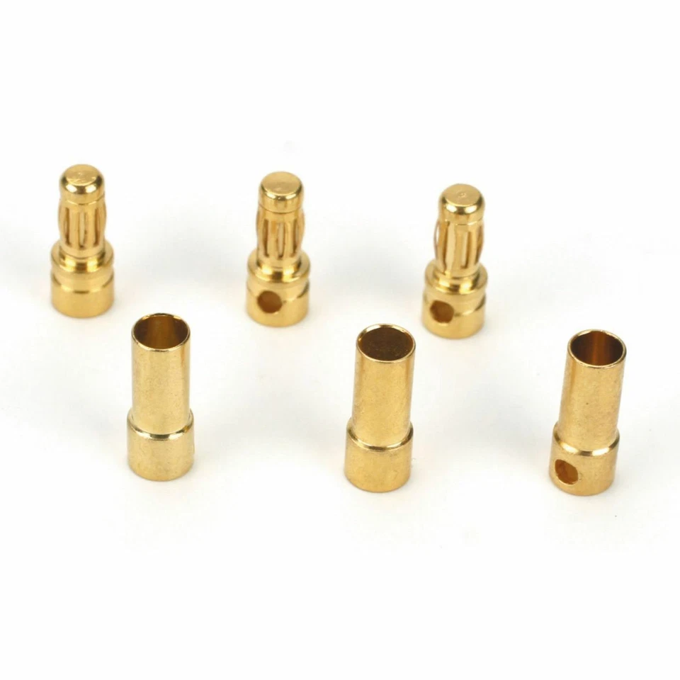 NEW Dynamite RC Gold Bullet Connector Set, 3.5mm (3) DYNC0043 - Image 1 of 1