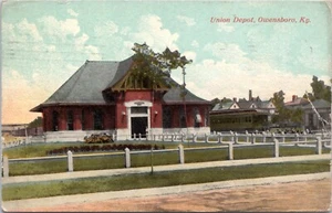 Union Depot, Owensboro, Kentucky - 1911 Posted Divided Back Postcard - Railroad - Picture 1 of 2