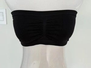 Women's black S/M (No Size) bandeau BDG with pads (can be removed) - smoke free - Picture 1 of 11