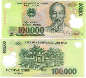 Vietnam 100000 Dong 2021 UNC "AA" - Picture 1 of 1