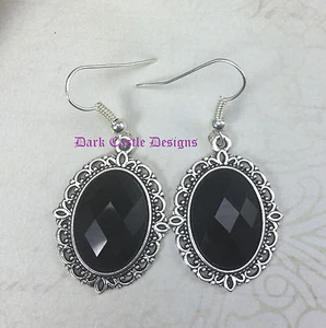 Klassische Ohrhänger viktorianisch Vintage Goth Juwel Ohrringe lila schwarz rot grün - Bild 1 von 22