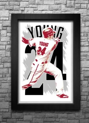 CHRIS YOUNG art print/poster ARIZONA DIAMONDBACKS FREE S&H! JERSEY B2G2 - Image 1 of 4