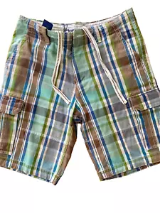 Boden Men‘s Shorts Size 36 Cotton Check Cargo Style - Picture 1 of 9