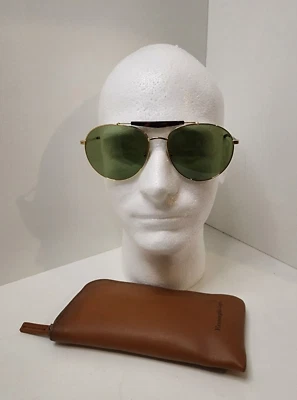 Gafas de sol Ermenegildo Zegna Double Bridge doradas aviador Foto 1 de 4