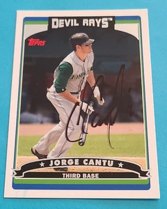 Jorge Cantu handsignierte 2006 Topps #171 Tampa Bay Devil Rays Autogrammkarte - Bild 1 von 3