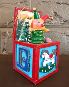 De Colección Jack In The Box Musical Adorno de Navidad Años 70 80 Grande Retro Vacaciones *LEER - Imagen 1 de 10