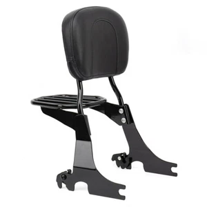 Sportster XL Detachable Backrest Passenger Bar Luggage Rack for Harley 2004-2022 - Picture 1 of 11