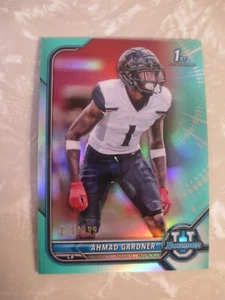 2021-22 Bowman University Chrome AHMAD "Sauce" GARDNER /299 AQUA card #38! Jets - Picture 1 of 3