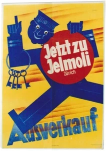 Póster original vintage JELMOLI FASHION STORE ZURICH c.1935 - Imagen 1 de 1