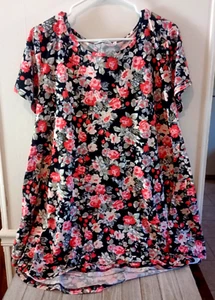 Jollie Lovin Soft Knit Floral Dress Womens Size Large - Picture 1 of 4