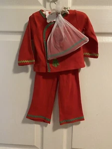 Baby My First Christmas Outfit With Hat Mud Pie Flair Pants Size 3-6 Months - Picture 1 of 5