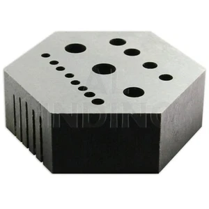 Hexagonal Staking Anvil 15 Holes & 5 Serrations Watch Riveting Watchmakers Tool  - Picture 1 of 4