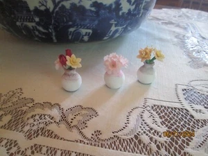 3 Mini Vase Flower Vases- Home Garden Dollhouse Decoration - Picture 1 of 2