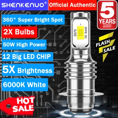 Par de faros LED 6000K blancos para Honda Rincon 650 680 2003-2015 H6M 3570 Foto 1 de 4