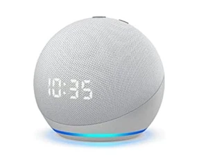 Echo Dot 4th Gen Smart speaker with clock and Alexa, Glacier White NEW in box - Picture 1 of 1