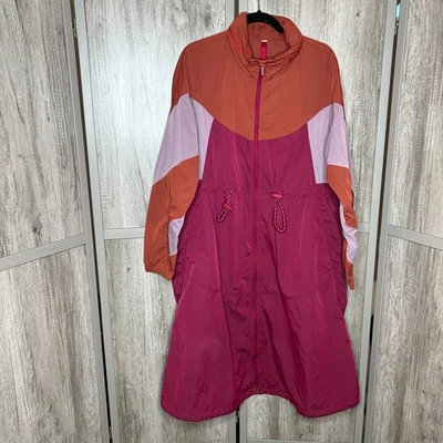 Chaqueta Lululemon Evergreen Cremallera Completa Larga Roja Rosa Peonía Granada Talla 12 Foto 1 de 4