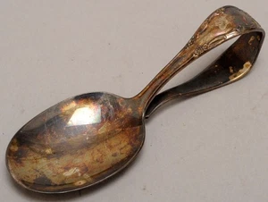 Oneida versilberter gebogener Babylöffel "1960 Affection Community Series" #1039SBBA - Bild 1 von 7