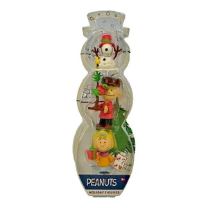 Peanuts 3 personaggi natalizi nuovi con scatola Snoopy Charlie Brown Sally statuine natalizie giocattolo - Foto 1 di 5
