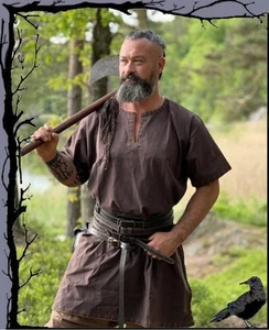 Mittelalter Sommer Wikinger Tunika kurzarm - Theobald @  Leonardo Carbone - Bild 1 von 2