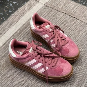 Adidas Women's Gazelle Bold Gum Velvet 'Sandy Pink' - IG4389 - Picture 1 of 10