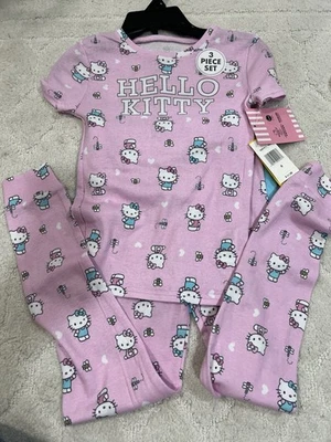 Girls hello kitty 3 pcs pajama set, size 8 - Image 1 of 3