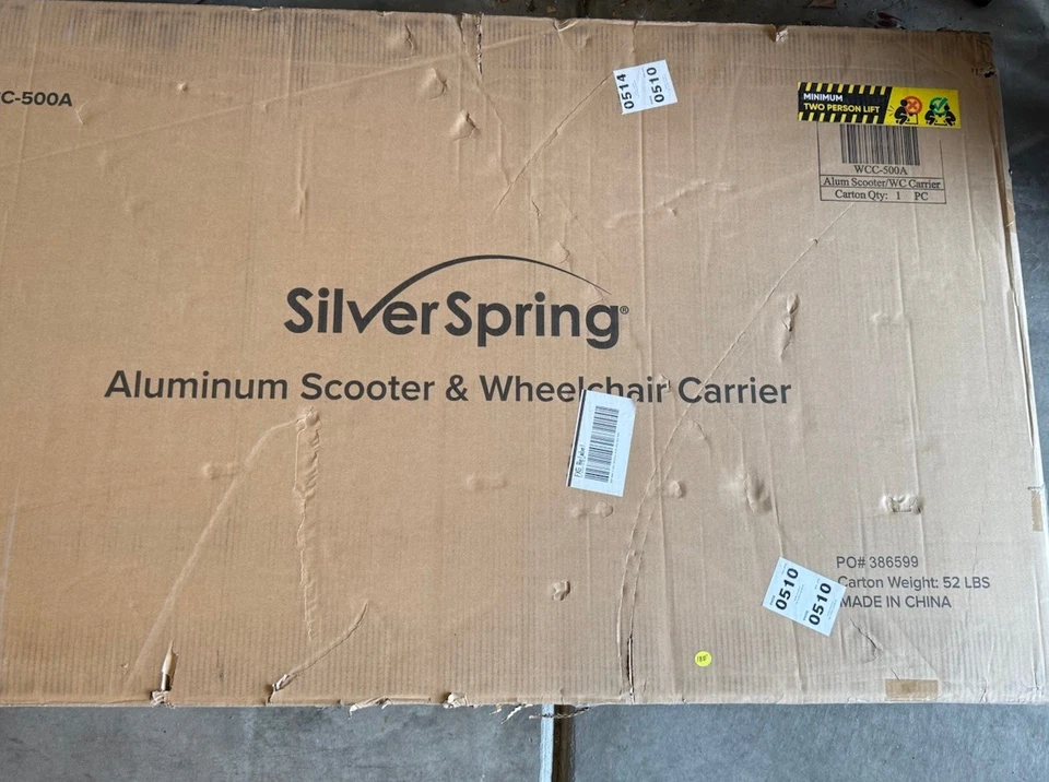 Rampa de elevação de rampa de alumínio mola prata suporte para cadeira de rodas capacidade 500 lb - Imagem 1 de 1